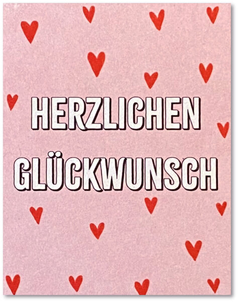 herzlichen Glückwunsch Herzen