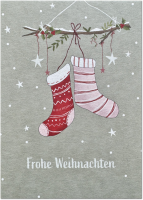 Weihnachtssocken und Sterne foliert mit Schutzfolie inkl....