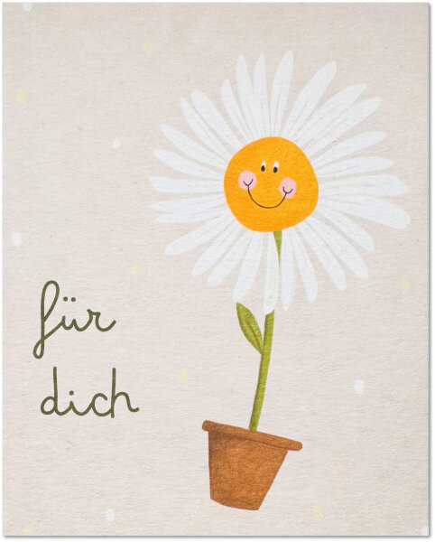 Blümchen im Topf foliert mit Schutzfolie inkl. Briefmschlag