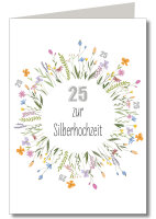 Silberhochzeit foliert mit Schutzfolie inkl. Briefmschlag