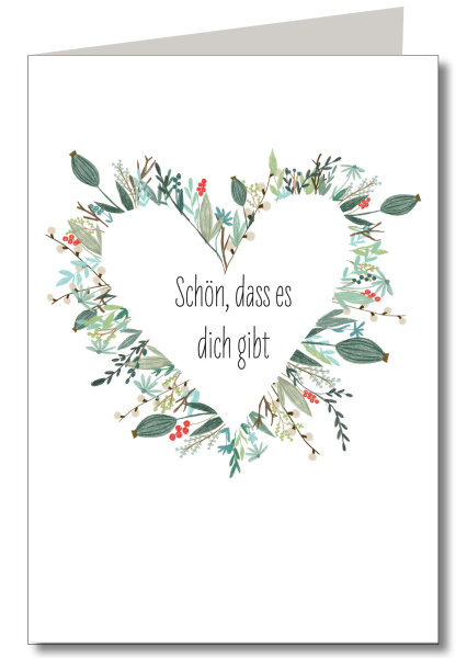Pflanzenherz foliert mit Schutzfolie inkl. Briefmschlag