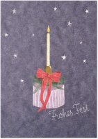 Weihnachtskerze foliert mit Schutzfolie inkl. Briefmschlag