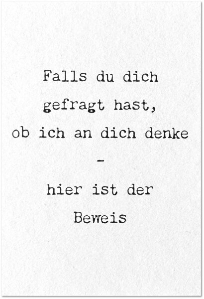 ich denke an dich