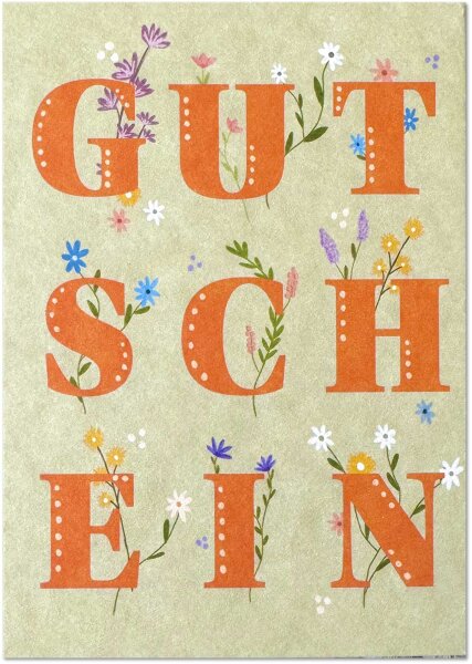 Gutschein foliert mit Schutzfolie inkl. Briefmschlag