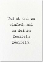 An Zweifeln zweifeln
