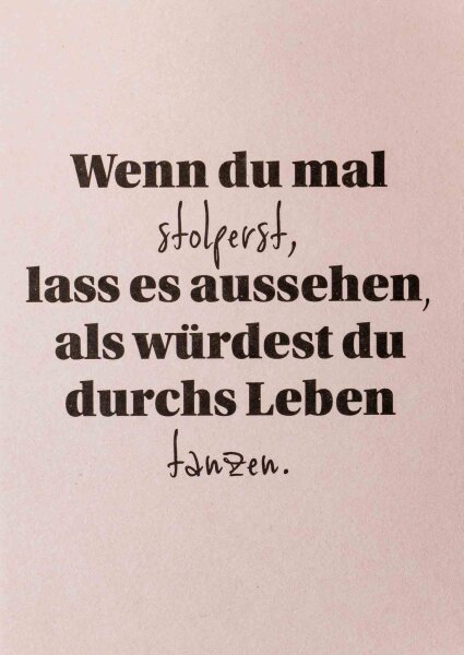 durchs Leben tanzen