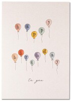 Happy Birthday to you, Doppelreihige Ballons foliert...