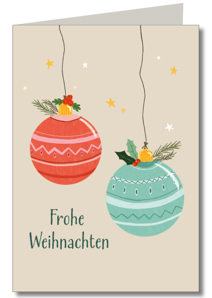 Zwei Weihnachtskugeln