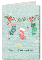 Bunte Weihnachtssocken Klapp