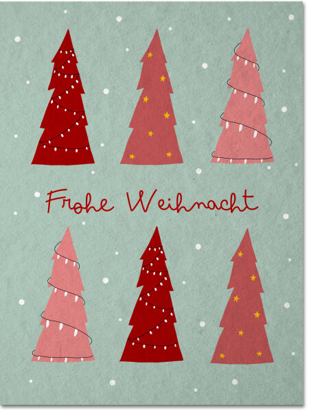 6 Tannenbäume foliert mit Schutzfolie inkl. Briefmschlag
