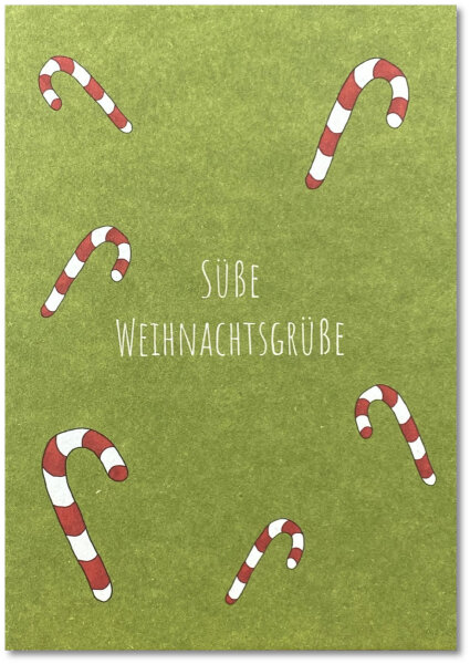 Süße Weihnachtsgrüße foliert inkl. Umschlag