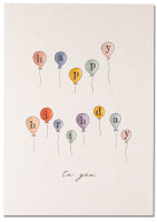 Happy Birthday to you, Doppelreihige Ballons unfoliert...