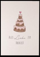 Alles Liebe zur Hochzeit Torte unfoliert ohne Umschlag
