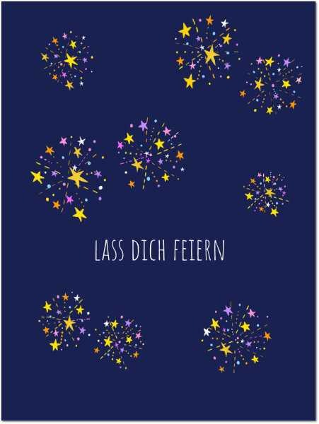 Feuerwerk Lass Dich feiern unfoliert ohne Umschlag