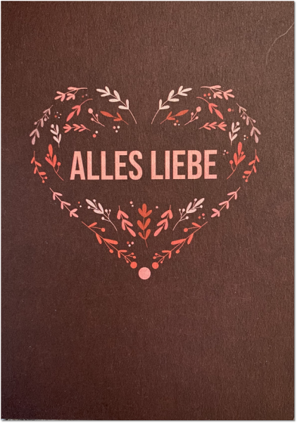 Alles Liebe rotes Herz