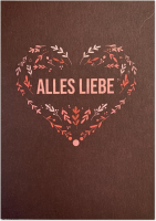 Alles Liebe rotes Herz