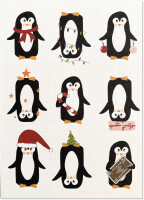 Pinguine Weihnachten foliert inkl. Umschlag