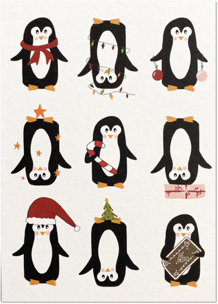 Pinguine Weihnachten unfoliert ohne Umschlag