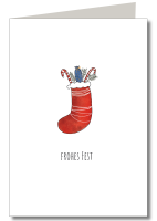 Weihnachtssocke Frohes Fest mit Folie inkl. Briefumschlag