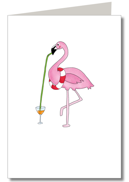 Flamingo ohne Folie incl. Briefumschlag