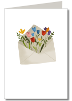 Blumenbrief mit Schutzfolie inkl. Briefumschlag