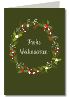 grüne Weihnacht ohne Folie incl. Briefumschlag