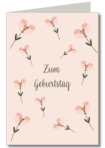 Blumen zum Geburtstag Klapp mit Schutzfolie incl. Briefumschlag