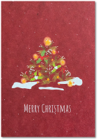 Weihnachtsbaum rot foliert inkl. Umschlag