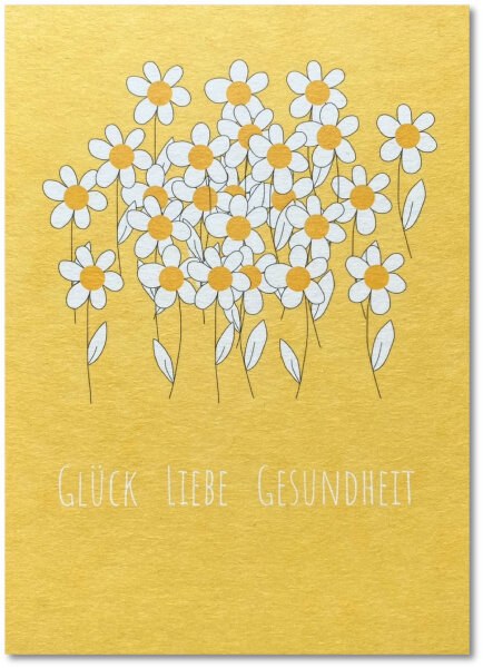gelbes Blumenmeer foliert mit Schutzfolie inkl. Briefmschlag