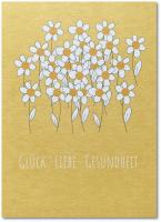 gelbes Blumenmeer foliert mit Schutzfolie inkl. Briefmschlag