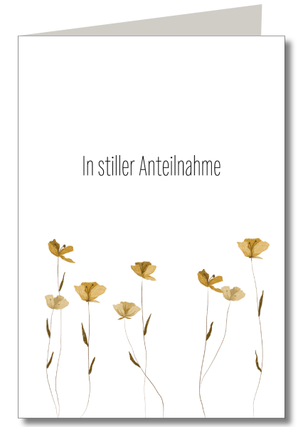 Herbstblumen in stiller Anteilnahme ohne Schutzfolie inkl. Briefumschlag