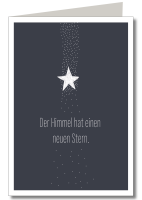 Ein neuer Stern ohne Schutzfolie inkl. Briefumschlag