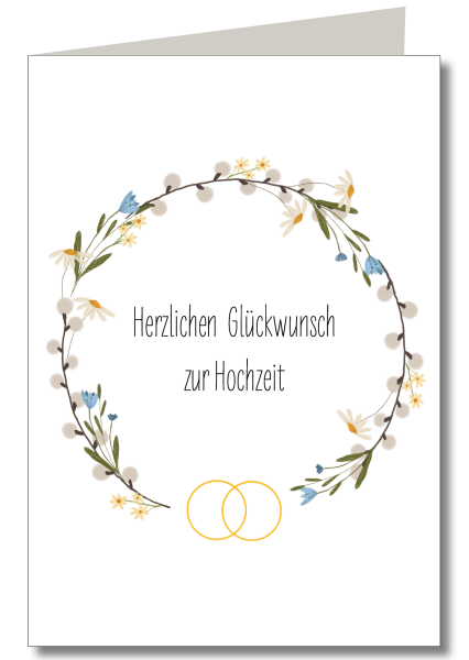 Hochzeitskranz mit Schutzfolie inkl. Briefumschlag