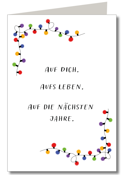 Auf Dich Aufs Leben mit Schutzfolie inkl. Briefumschlag