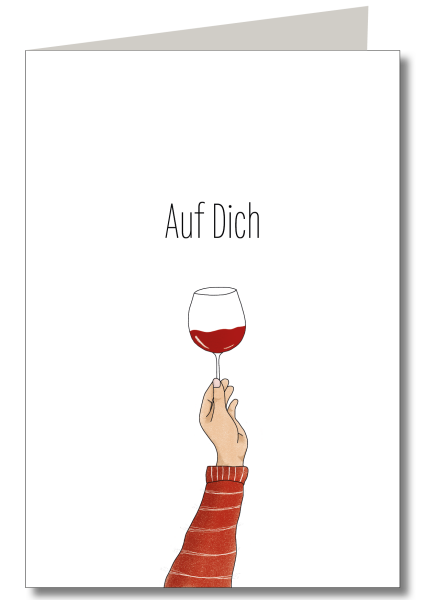 Rotwein mit Schutzfolie inkl. Briefumschlag