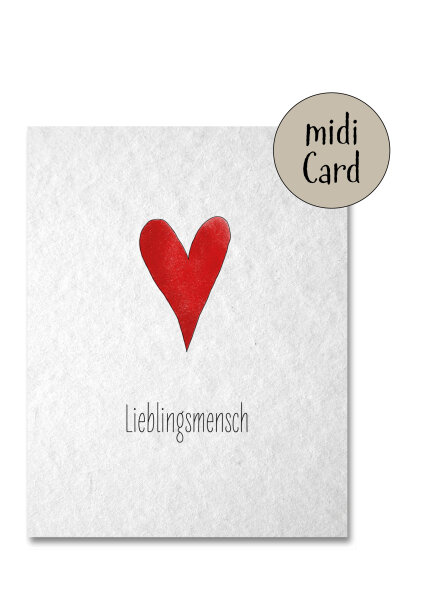 Midikarte Lieblingsmensch ohne Schutzfolie