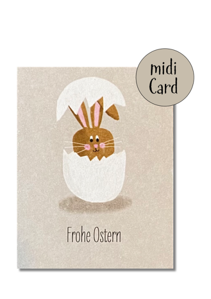 Midikarte Osterhase ohne Schutzfolie