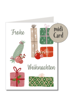 Midikarte Weihnachtsgeschenke ohne Schutzfolie inkl....