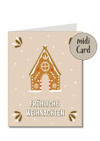 Midikarte Lebkuchenhaus mit Schutzfolie inkl. Briefumschlag