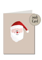Midikarte Weihnachtsmann mit Schutzfolie inkl. Briefumschlag
