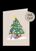Midikarte Weihnachtsbaum mit Schutzfolie inkl. Briefumschlag