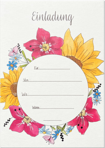 Einladung Blumen