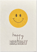 Smiley Happy Birthday unfoliert ohne Umschlag