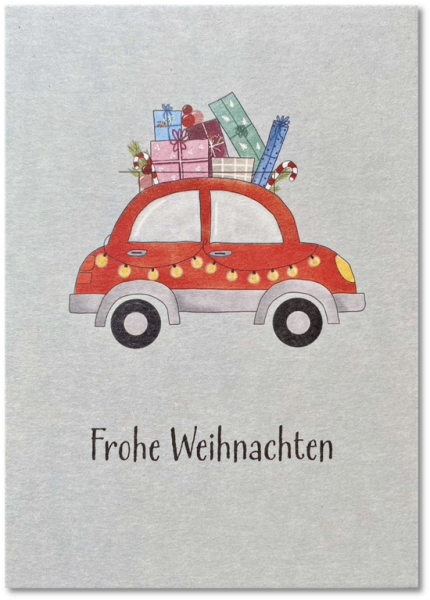 Weihnachtsauto foliert mit Schutzfolie inkl. Briefmschlag