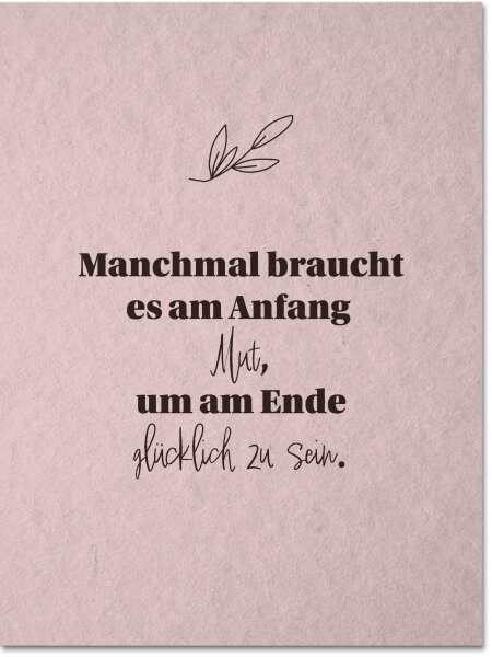 Am Anfang Mut unfoliert ohne Umschlag