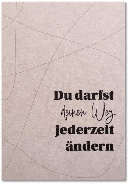 Weg ändern unfoliert ohne Umschlag