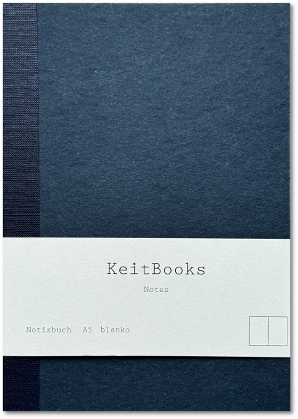 KeitBooks A5 marineblau - blau
