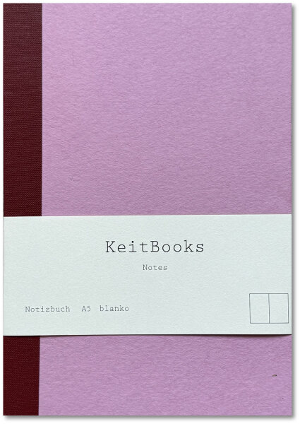 KeitBooks A5 Opalrosa - dunkelrot