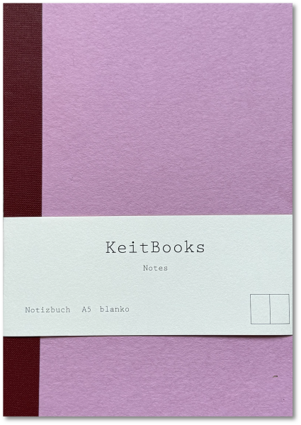 KeitBooks A5 Opalrosa - dunkelrot