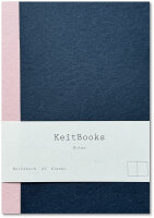 KeitBooks A5 Marineblau - rosa